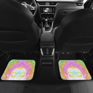 Colorful Buddha Mandala Print Front and Back Car Floor Mats