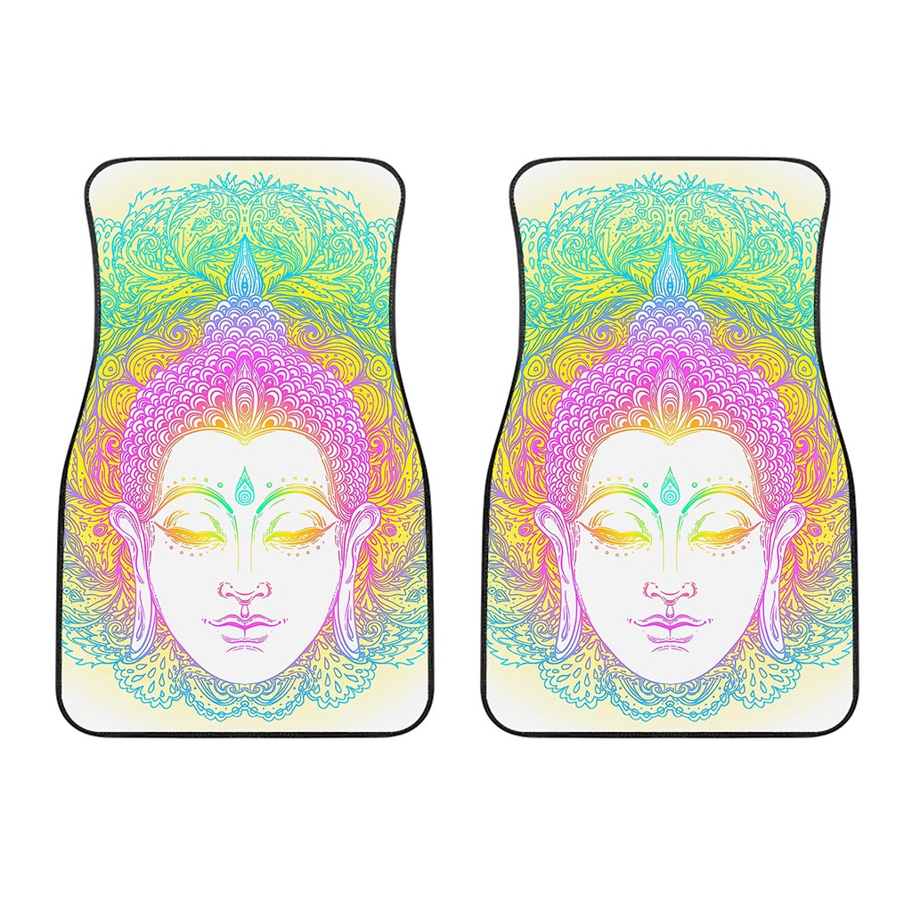 Colorful Buddha Mandala Print Front Car Floor Mats