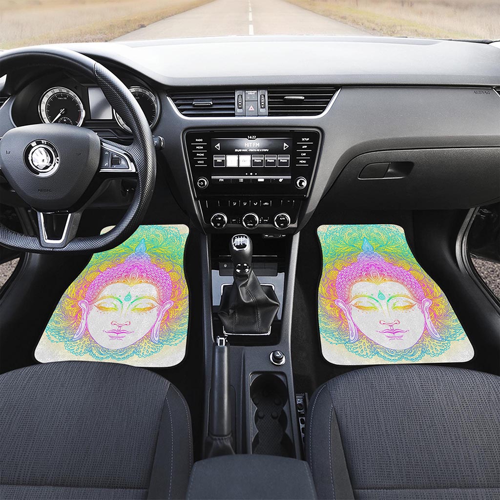 Colorful Buddha Mandala Print Front Car Floor Mats