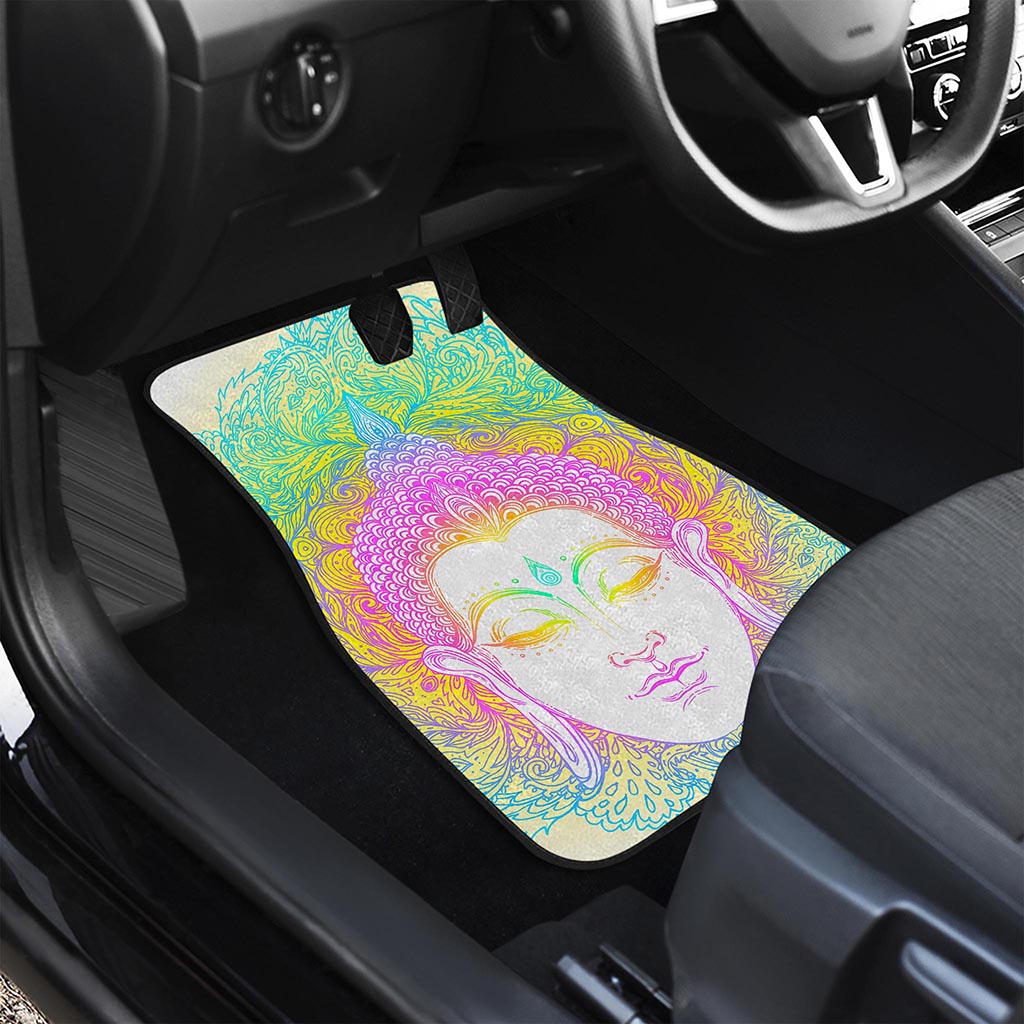 Colorful Buddha Mandala Print Front Car Floor Mats