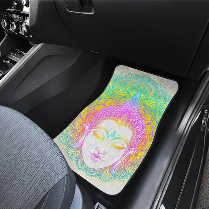 Colorful Buddha Mandala Print Front Car Floor Mats