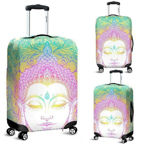Colorful Buddha Mandala Print Luggage Cover GearFrost