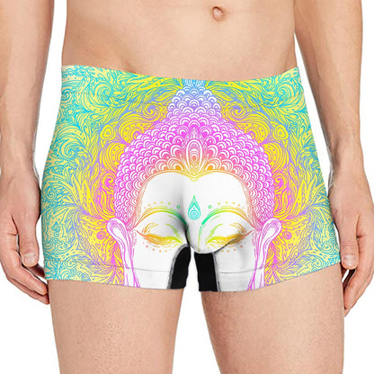 Colorful Buddha Mandala Print Men's Boxer Briefs