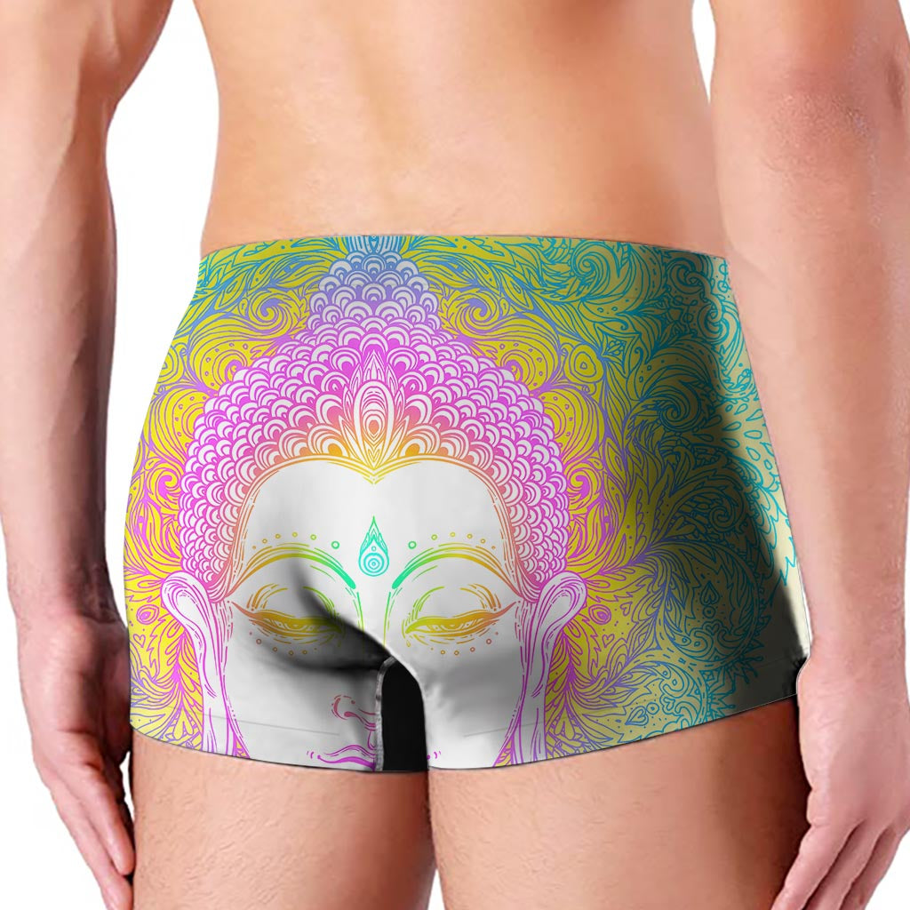 Colorful Buddha Mandala Print Men's Boxer Briefs