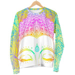 Colorful Buddha Mandala Print Men's Crewneck Sweatshirt GearFrost