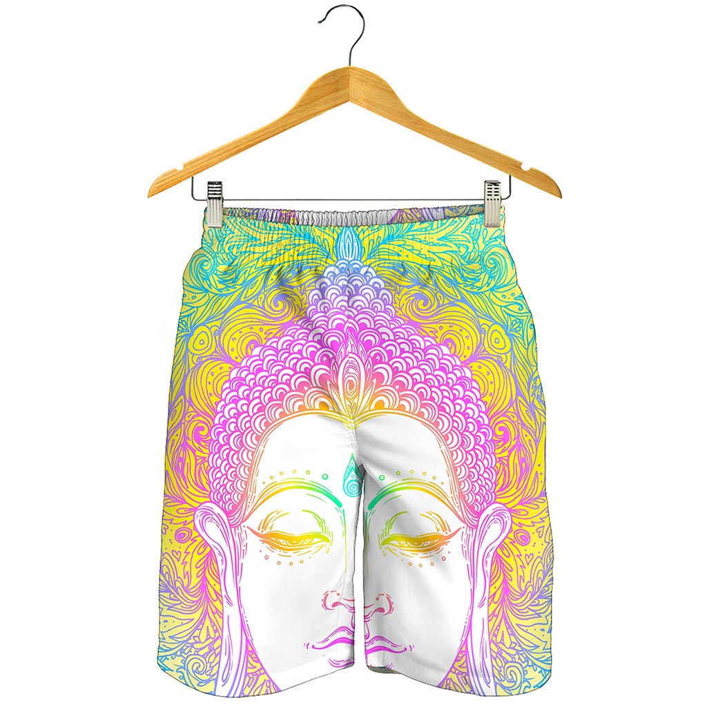 Colorful Buddha Mandala Print Men's Shorts