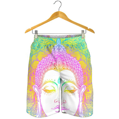 Colorful Buddha Mandala Print Men's Shorts