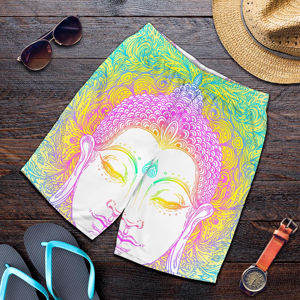 Colorful Buddha Mandala Print Men's Shorts