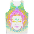 Colorful Buddha Mandala Print Men's Tank Top