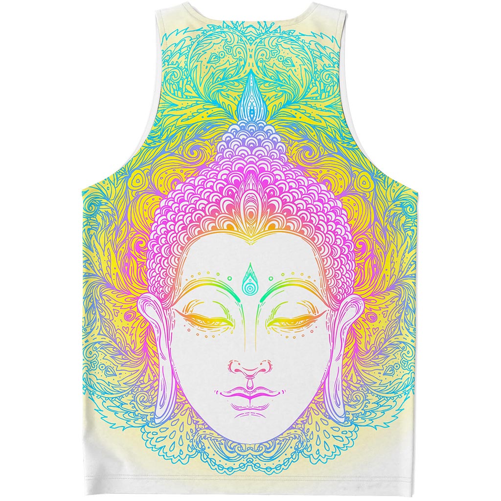 Colorful Buddha Mandala Print Men's Tank Top