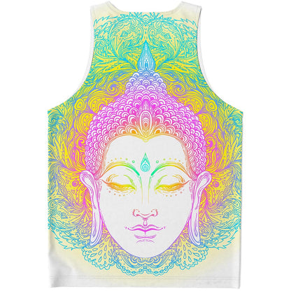 Colorful Buddha Mandala Print Men's Tank Top
