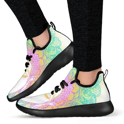 Colorful Buddha Mandala Print Mesh Knit Shoes GearFrost