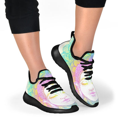 Colorful Buddha Mandala Print Mesh Knit Shoes GearFrost