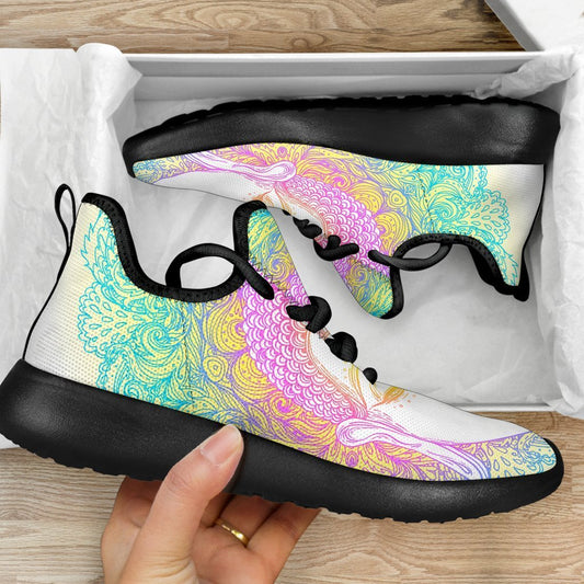 Colorful Buddha Mandala Print Mesh Knit Shoes GearFrost