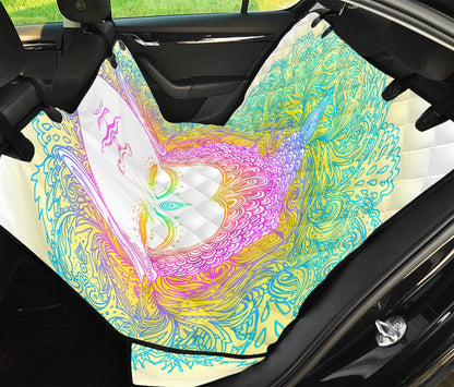 Colorful Buddha Mandala Print Pet Car Back Seat Cover