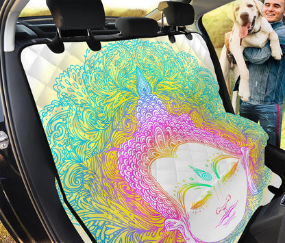 Colorful Buddha Mandala Print Pet Car Back Seat Cover