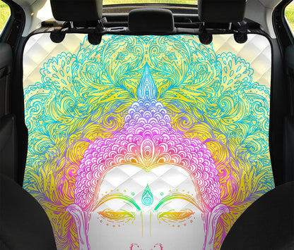 Colorful Buddha Mandala Print Pet Car Back Seat Cover