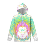 Colorful Buddha Mandala Print Pullover Hoodie