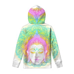 Colorful Buddha Mandala Print Pullover Hoodie