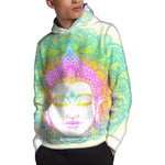 Colorful Buddha Mandala Print Pullover Hoodie
