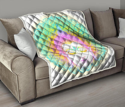 Colorful Buddha Mandala Print Quilt