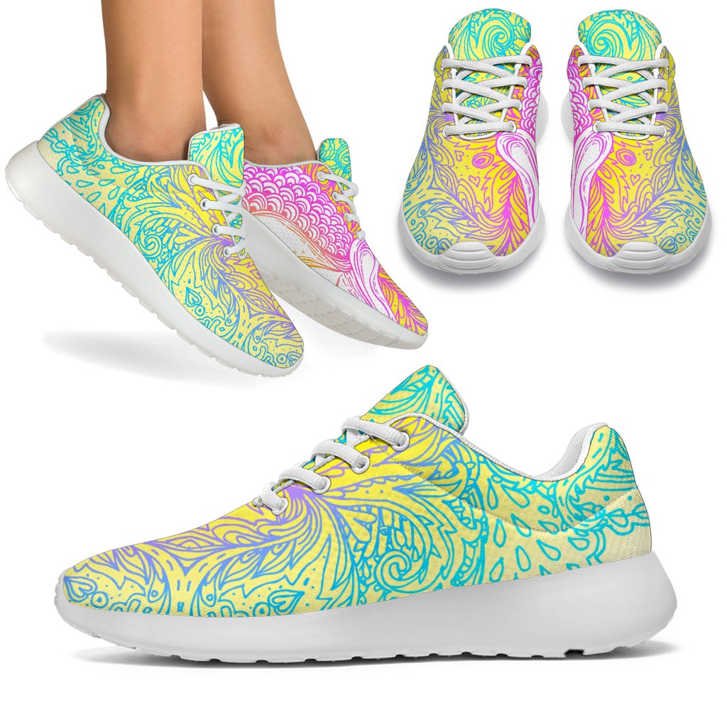 Colorful Buddha Mandala Print Sport Shoes GearFrost