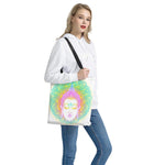 Colorful Buddha Mandala Print Tote Bag