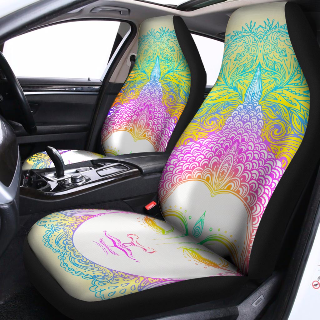 Colorful Buddha Mandala Print Universal Fit Car Seat Covers