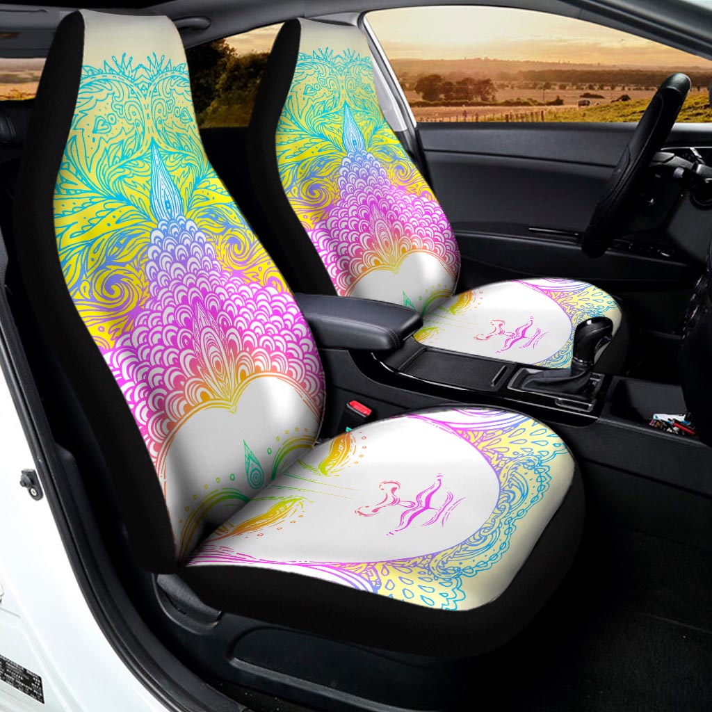 Colorful Buddha Mandala Print Universal Fit Car Seat Covers
