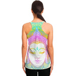 Colorful Buddha Mandala Print Women's Racerback Tank Top