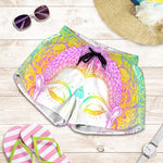 Colorful Buddha Mandala Print Women's Shorts