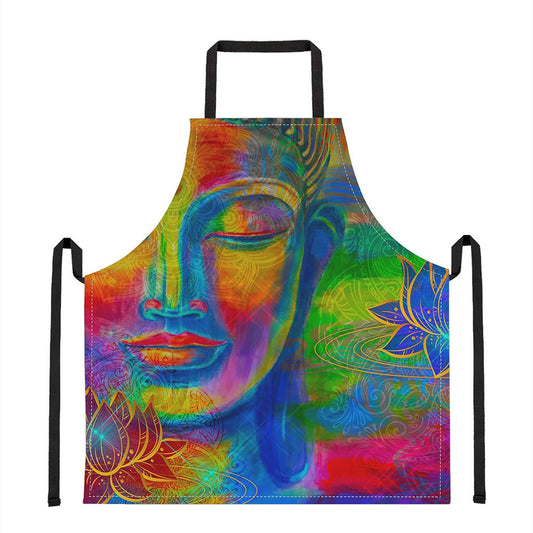 Colorful Buddha Print Apron