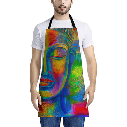 Colorful Buddha Print Apron