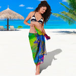 Colorful Buddha Print Beach Sarong Wrap