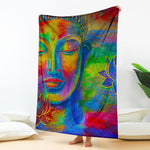 Colorful Buddha Print Blanket