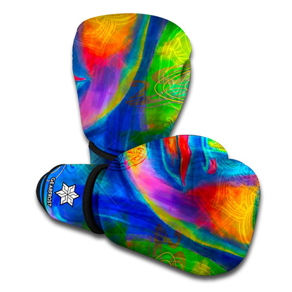 Colorful Buddha Print Boxing Gloves