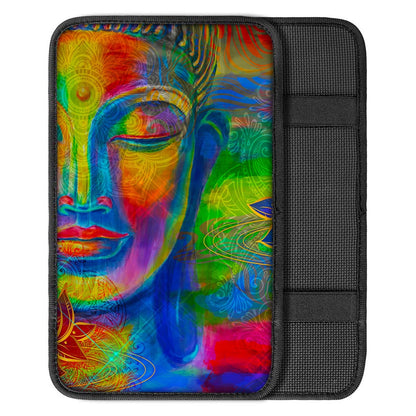 Colorful Buddha Print Car Center Console Cover