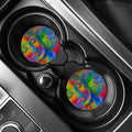 Colorful Buddha Print Car Coasters