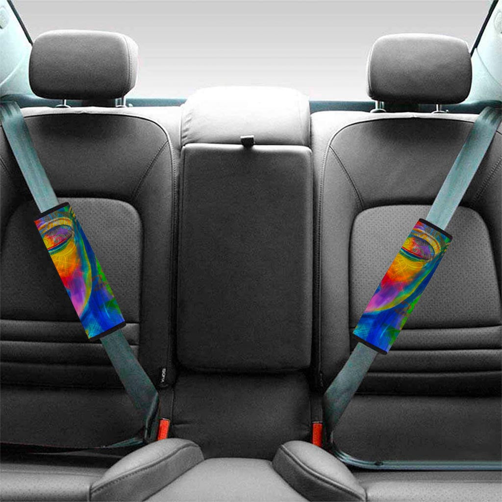Colorful Buddha Print Car Seat Belt Covers