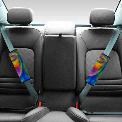 Colorful Buddha Print Car Seat Belt Covers
