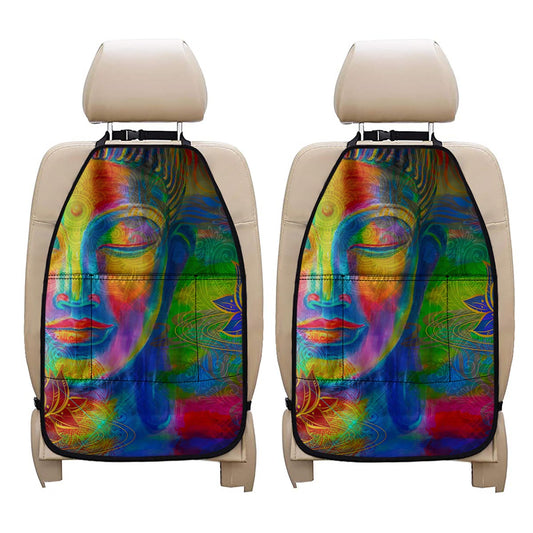 Colorful Buddha Print Car Seat Organizers