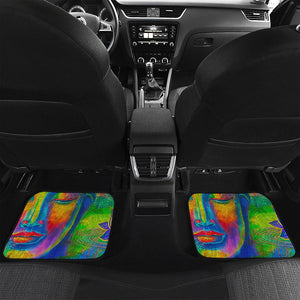 Colorful Buddha Print Front and Back Car Floor Mats