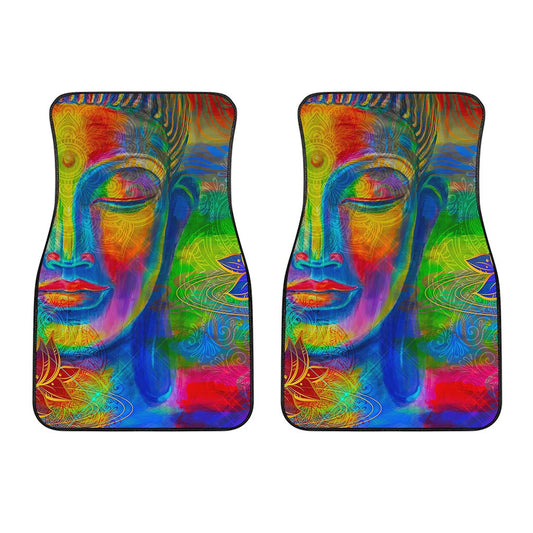 Colorful Buddha Print Front Car Floor Mats