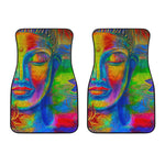 Colorful Buddha Print Front Car Floor Mats