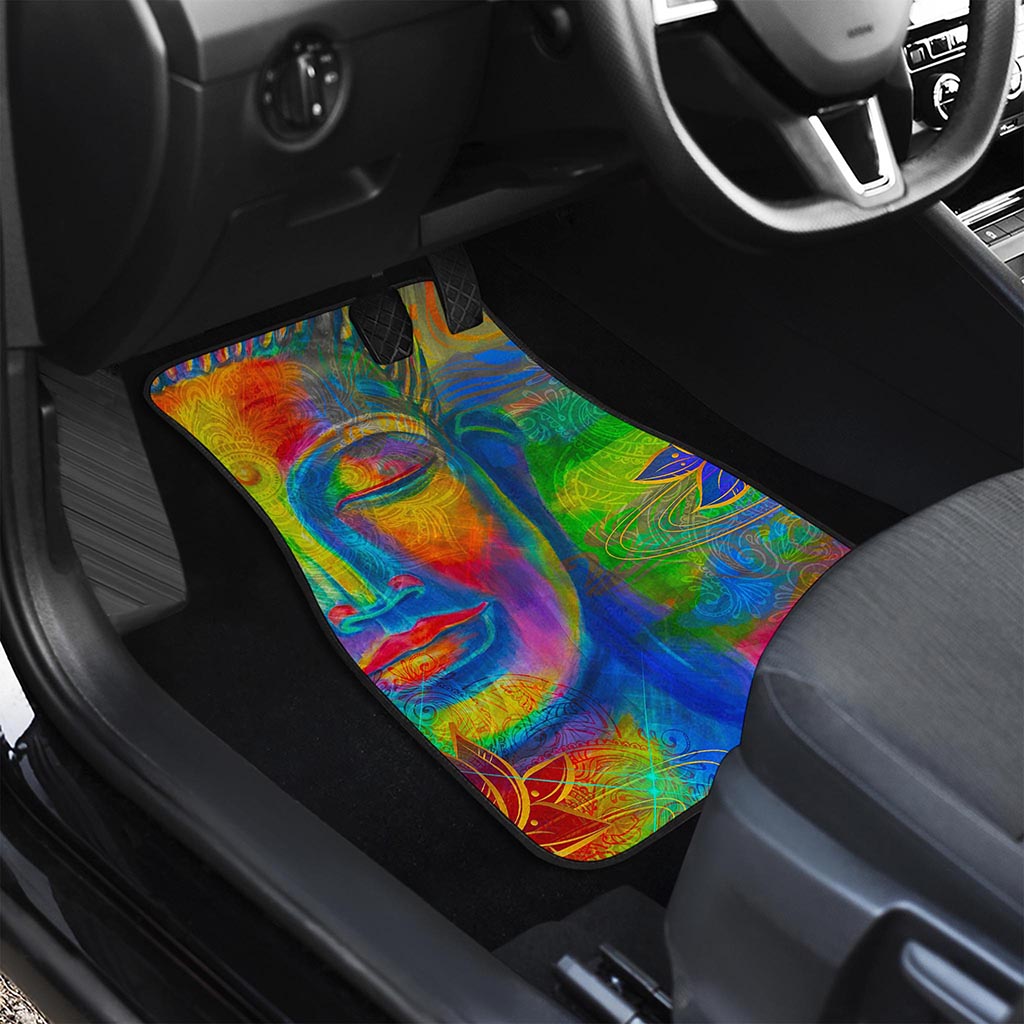 Colorful Buddha Print Front Car Floor Mats