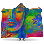 Colorful Buddha Print Hooded Blanket