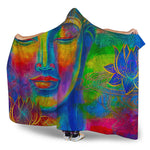 Colorful Buddha Print Hooded Blanket