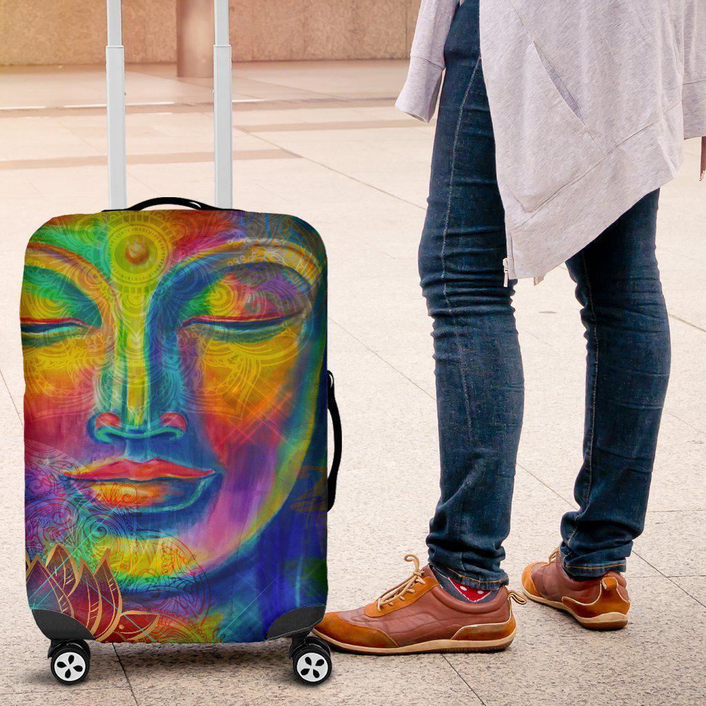 Colorful Buddha Print Luggage Cover GearFrost