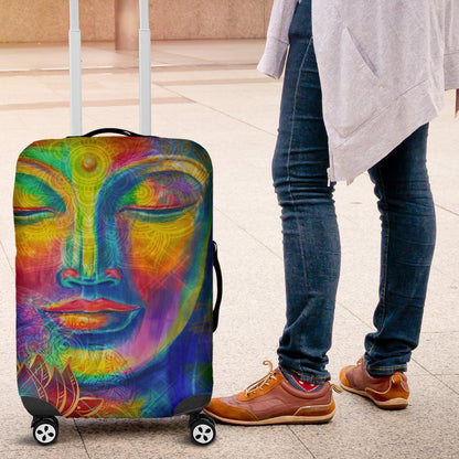 Colorful Buddha Print Luggage Cover GearFrost