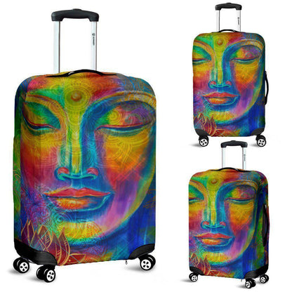 Colorful Buddha Print Luggage Cover GearFrost